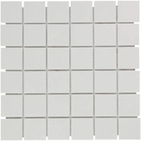 Blatt Weiss Matt R11 Quadrat Mosaik Fliese