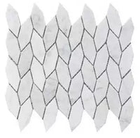 Blattform Weiss Carrara Marmor Mosaik Fliesen Schweizer Premium Platten