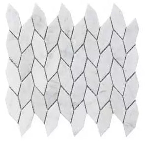 Blattform Weiss Carrara Marmor Mosaik Fliesen Schweizer Premium Platten