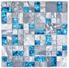 Blau Crystal Mix Mosaikfliese