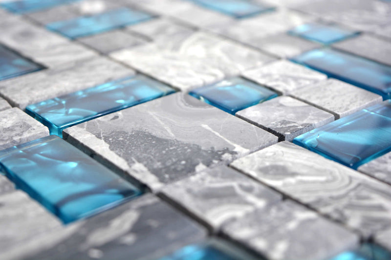 Blau Crystal Mix Mosaikfliese Fliesen Online Kaufen