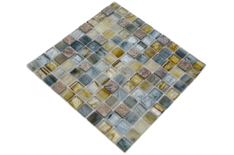 Blau Crystal Mix Mosaikfliesen - Wandfliese