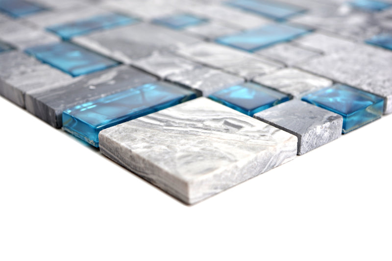 Blau Crystal Mix Mosaikfliese Online Kaufen