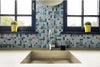 Blau Crystal Mix Mosaikfliesen Schweiz