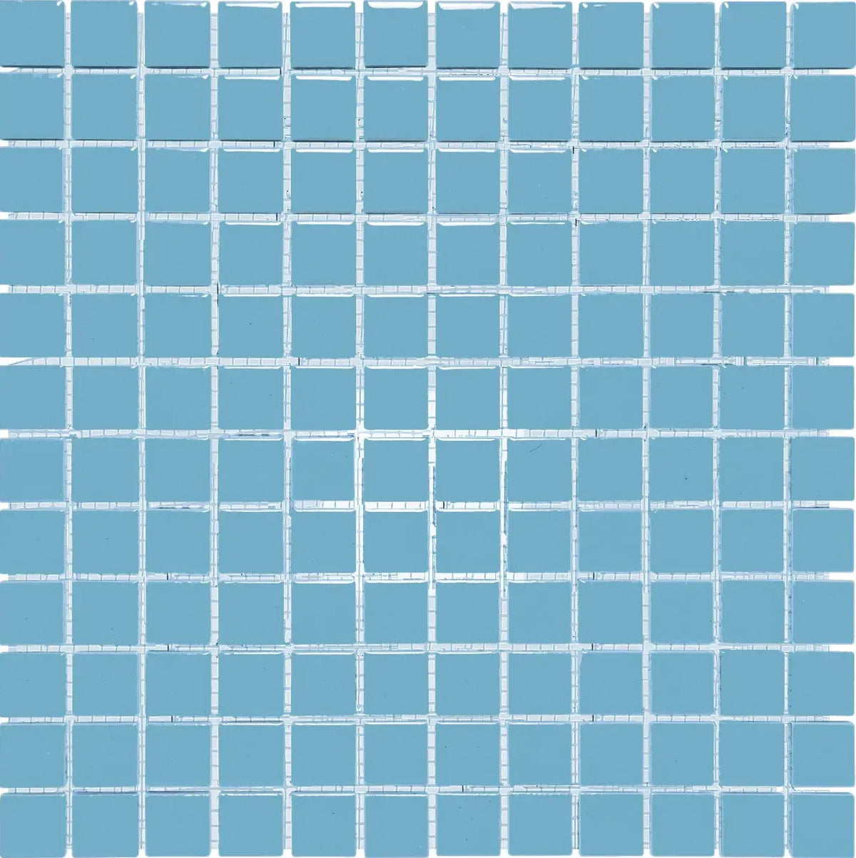 Blau Glanz Quadrat Porzellan Mosaik Fliese 23 x 23 mm
