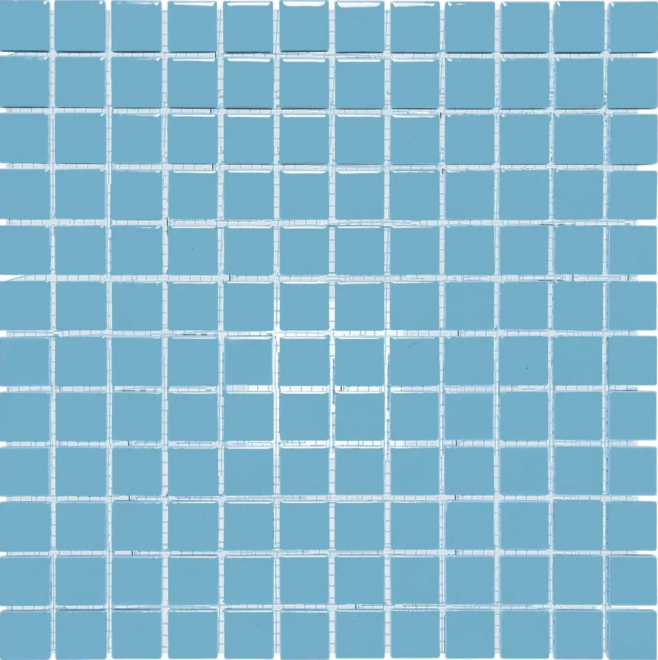 Blau Glanz Quadrat Porzellan Mosaik Fliese 23 x 23 mm