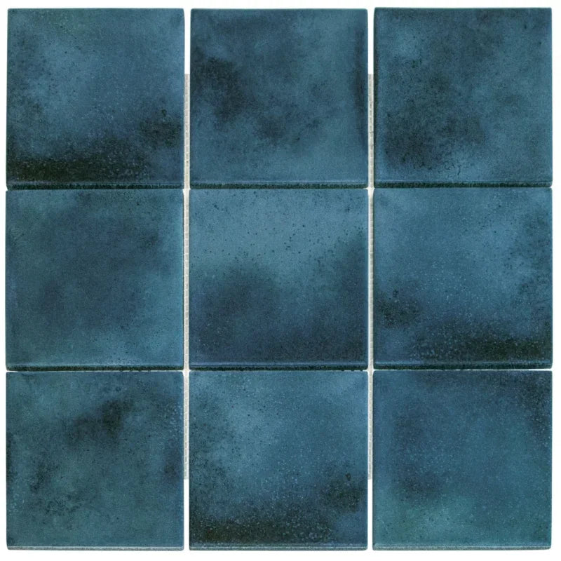 Blau Nachtmeer Matt Quadrat Porzellan Mosaikfliese R10