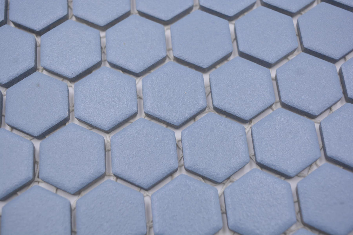 Blaue Hexagon Anti Rutsch Mosaik Fliese