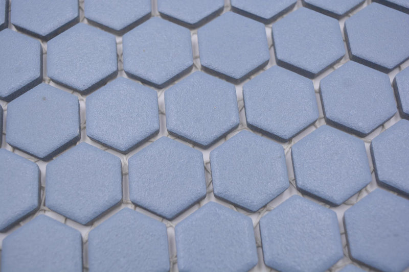 Blaue Hexagon Anti Rutsch Mosaik Fliese