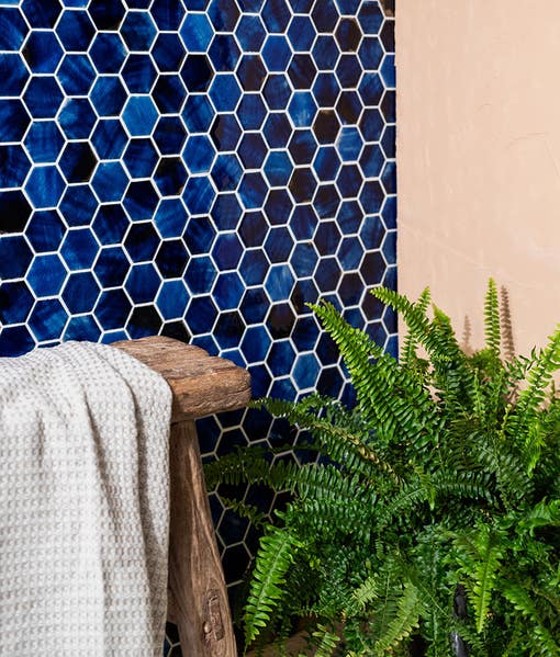 Blaue Hexagon Mosaikfliese Sechseck Plättli Schweiz Kaufen