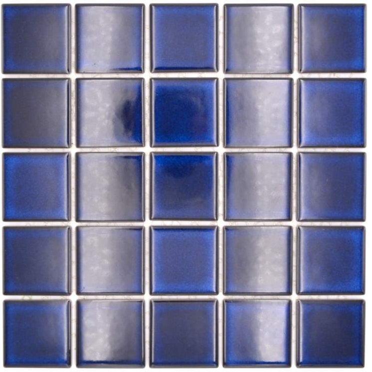 Blaue Rechteck Glänzende Mosaik Fliese