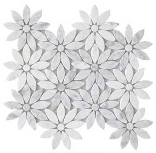 Blumen Marmor Fliese Badezimmer Küche Bodenfliesen Dekor Carrara weiss Platten