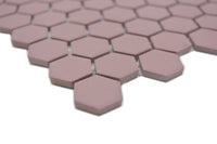 Bordeaux Hexagon Anti Rutsch Mosaik Fliese 