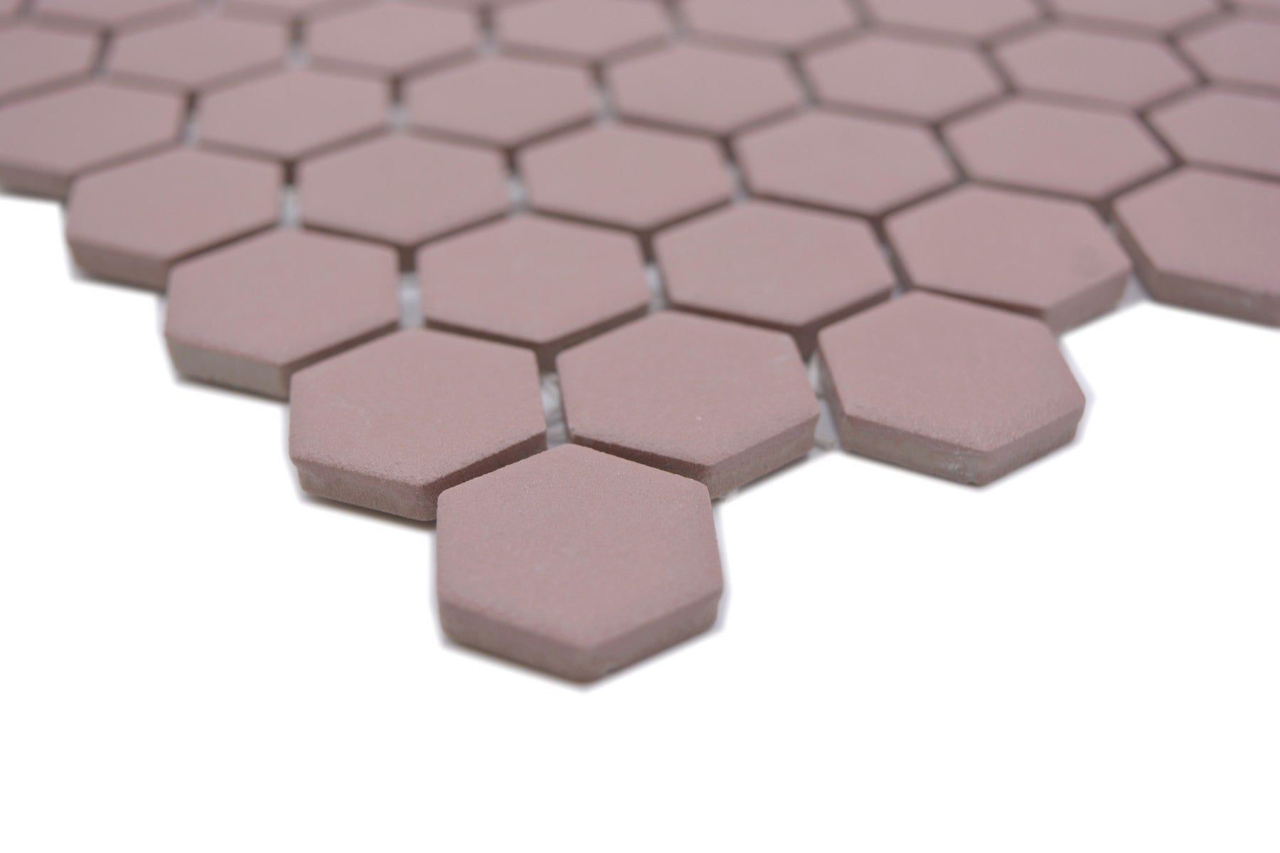 Bordeaux Hexagon Anti Rutsch Mosaik Fliese 
