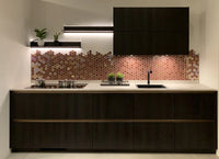 Bordeaux Velvet | Premium Hexagon Glasmosaik Architektur Projekt