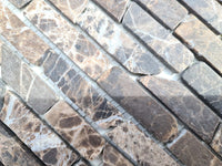 Braun Marmor Mauerverbandoptik Mosaikfliesen