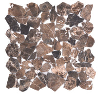 Braun Bruch Kieselstein Marmor Mosaikfliese