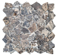 Braun Kieselstein Marmor Mosaikfliese