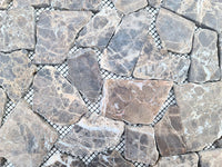 Braun Kieselstein Marmor Mosaikfliesen