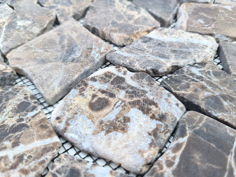 Braun Kieselstein Marmor Mosaikfliesen - Schweiz Plättli Online Kaufen