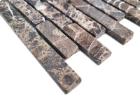 Braun Marmor Mauerverbandoptik Mosaikfliese