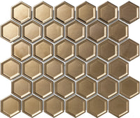 Bronze Metall Porzellan Hexagon Mosaikfliese