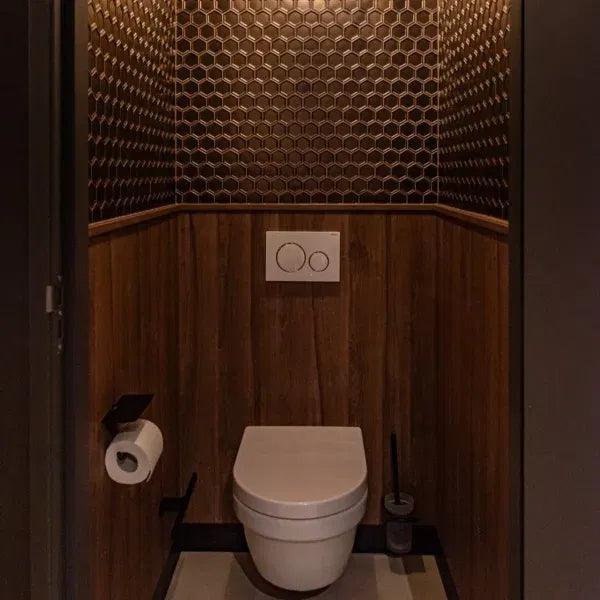 Bronze Metall Porzellan Hexagon Mosaikfliese Innendesign