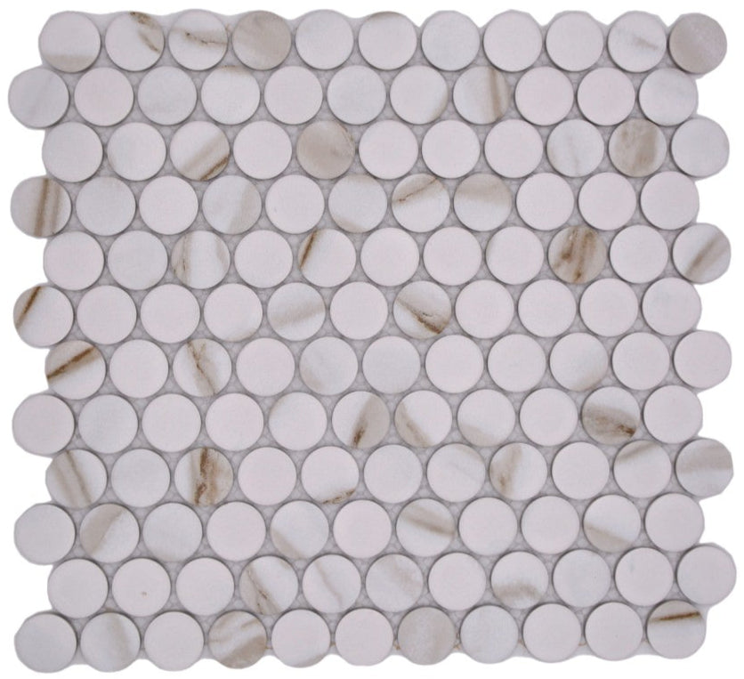 Calacatta Marmor Knopf Keramik Mosaikfliese