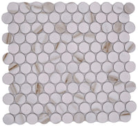 Calacatta Marmor Knopf Keramik Mosaikfliese