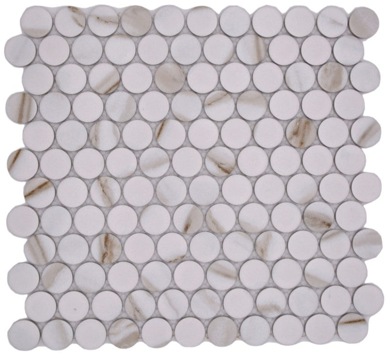Calacatta Marmor Knopf Keramik Mosaikfliese