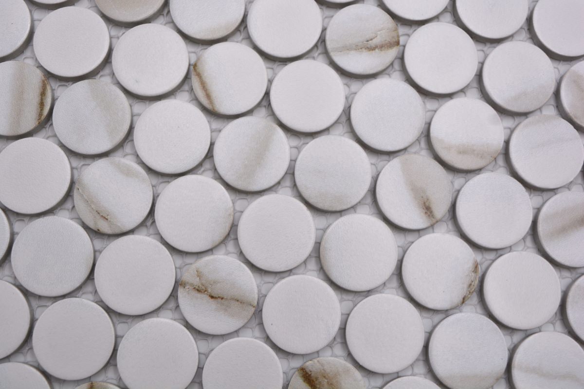 Calacatta Marmor Knopf Keramik Mosaikfliesen