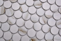Calacatta Marmor Knopf Keramik Mosaikfliesen