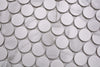 Calacatta Marmor Weiss Grau Knopf Keramik Mosaikfliesen