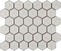 Cappuccino Beige Glanz Hexagon Porzellan Mosaik