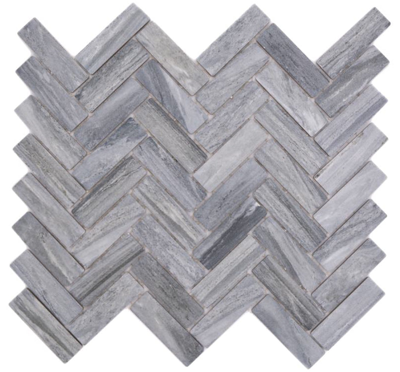 Chevron Matt Grau Mosaikfliese