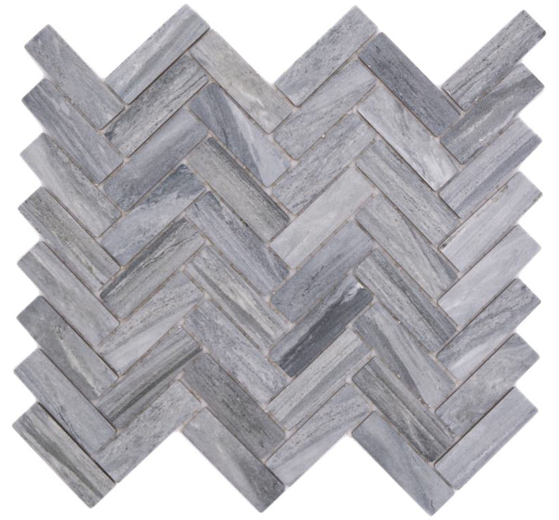 Chevron Matt Grau Mosaikfliese
