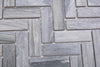 Chevron Matt Grau Mosaikfliesen