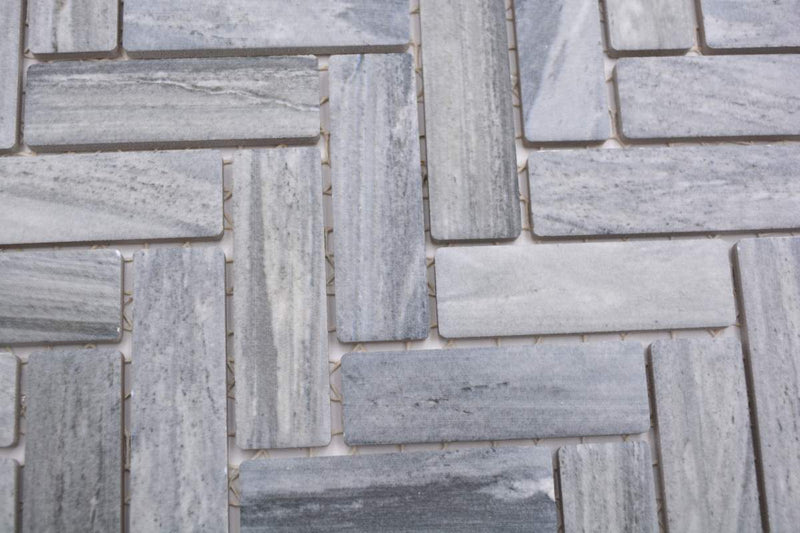 Chevron Matt Grau Mosaikfliesen