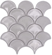 Craquelé Creme Weiss Muschel Mosaikfliese Keramik