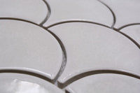 Craquelé Creme Weiss Muschel Mosaikfliese Keramik Bruchoptik