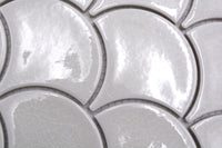 Craquelé Creme Weiss Muschel Mosaikfliese Keramik Platten