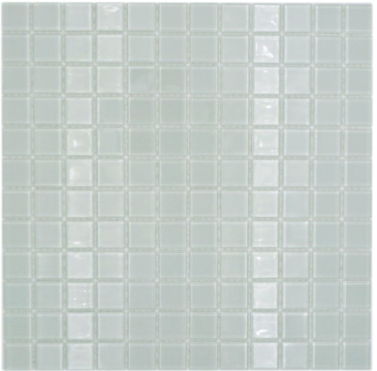 Crystal Arctic Mint Weiss Glasmosaik Glänzend Pool Plättli