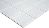 Crystal Arctic Weiss Glas Mosaikfliese 30x30 cm Pool Bad Küche Wand Glänzend Luxus