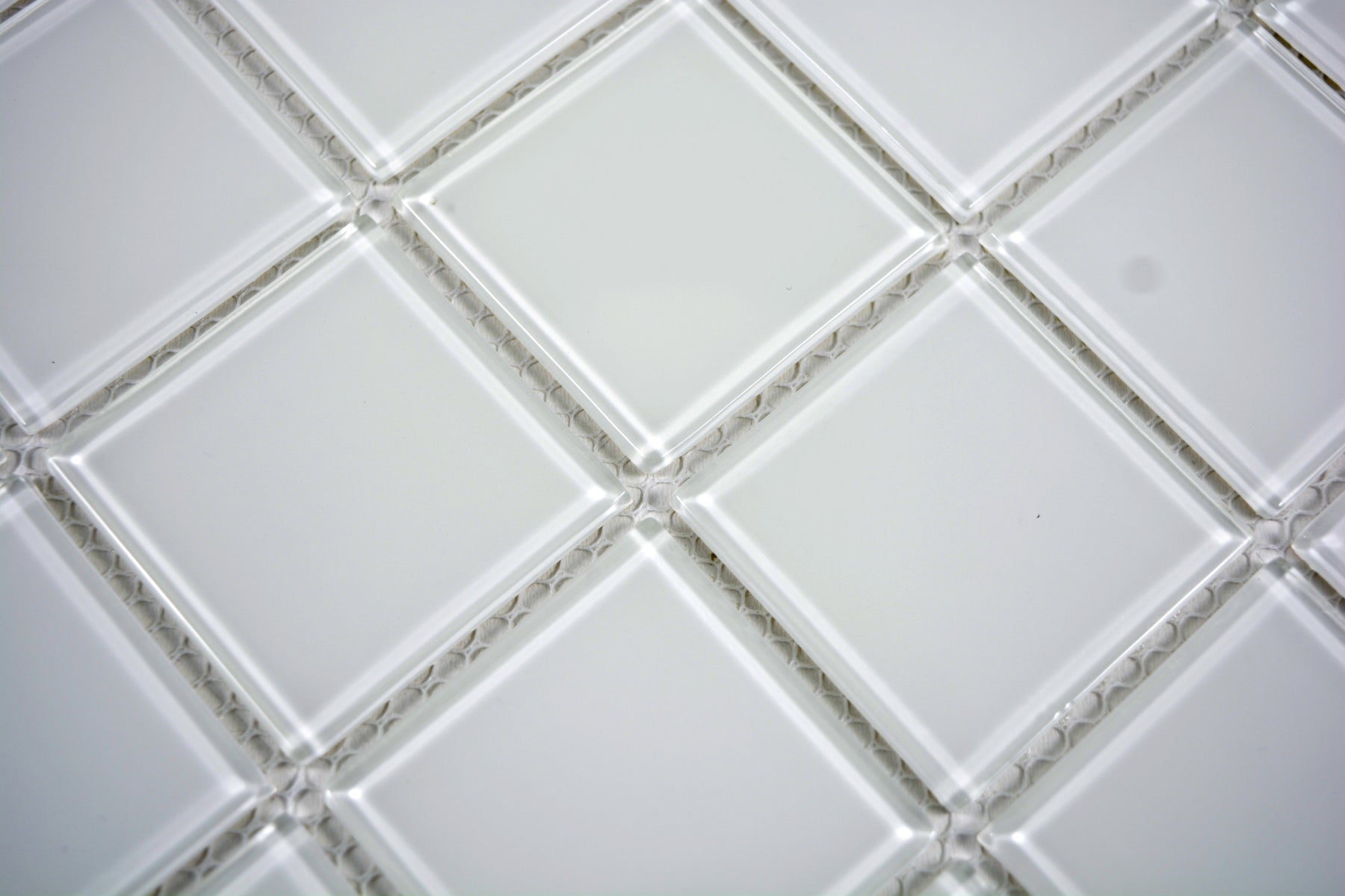Crystal Arctic Weiss Glas Mosaikfliese 30x30 cm Pool Bad Küche Wand Glänzend Spa
