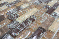 Braun Mauerverbandoptik Mosaikfliese - Bad und Küchen Fliesen