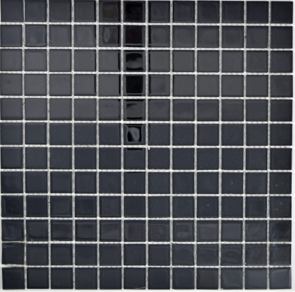 Crystal Schwarz Onyx Glas Mosaikfliese