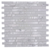 Crystal Weiss Mauerverbandoptik Mosaikfliese