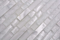 Crystal Weiss Mauerverbandoptik Mosaikfliesen