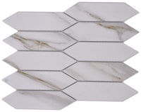 Design Chevron Mosaikfliese Weiss