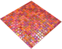 Design Mosaik Glasfliese Sunset Rainbow Innen & Aussen Rot